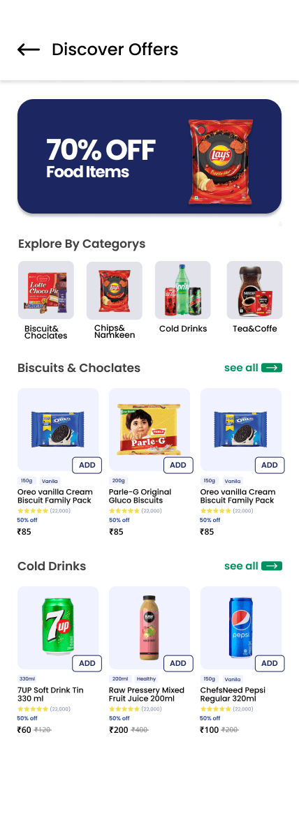 Product Discovery Experience screen 1